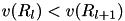 $v(R_l)<v(R_{l+1})$